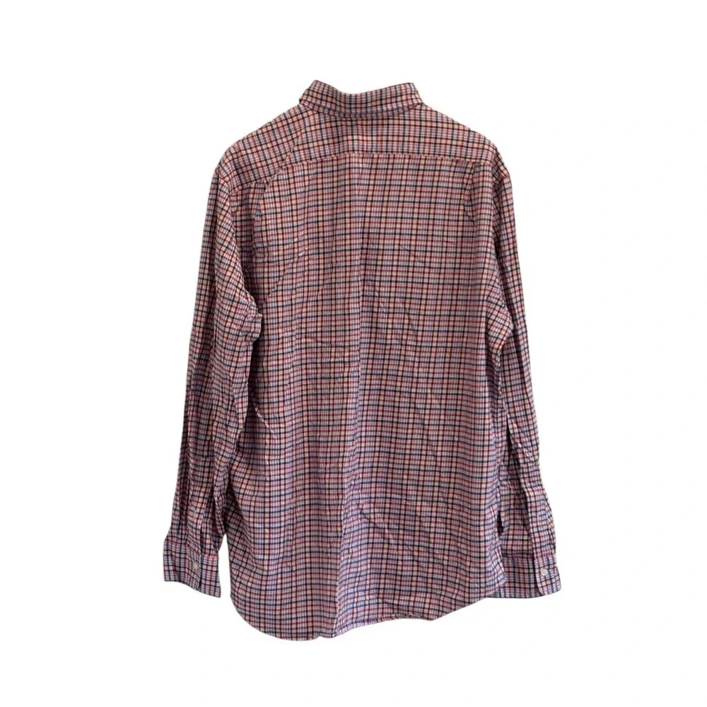 Polo Ralph Lauren Mens Button Down Red Plaid Shirt 100% Cotton Size XL TG